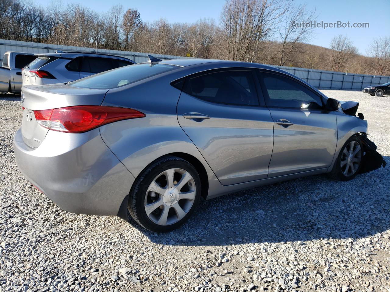 2012 Hyundai Elantra Gls Gray vin: KMHDH4AE8CU470734