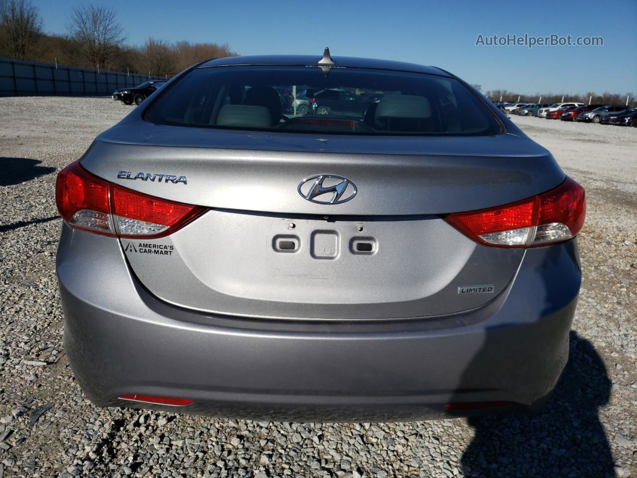 2012 Hyundai Elantra Gls Gray vin: KMHDH4AE8CU470734