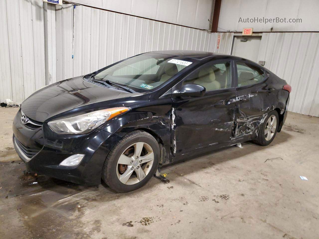 2013 Hyundai Elantra Gls Black vin: KMHDH4AE8DU586551