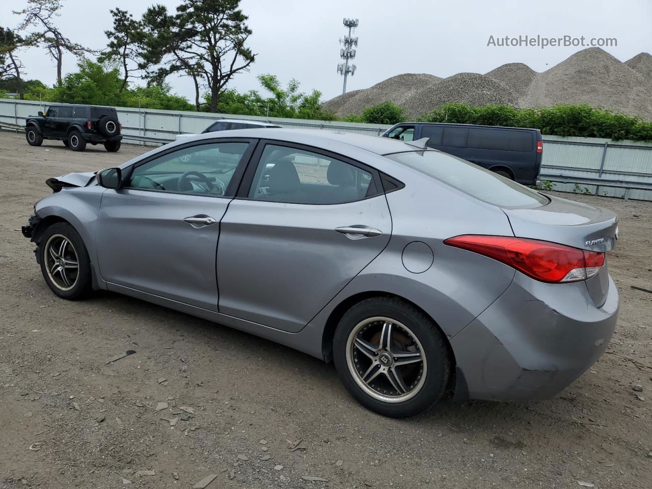 2013 Hyundai Elantra Gls Gray vin: KMHDH4AE8DU593161