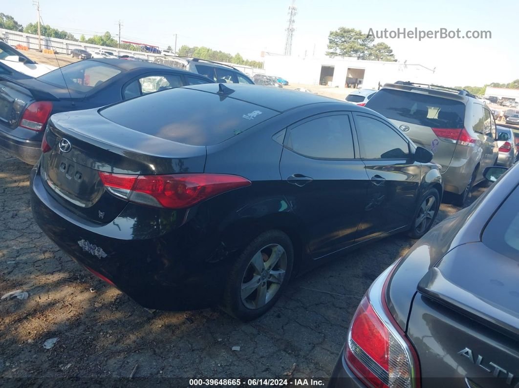 2013 Hyundai Elantra Gls Black vin: KMHDH4AE8DU626210