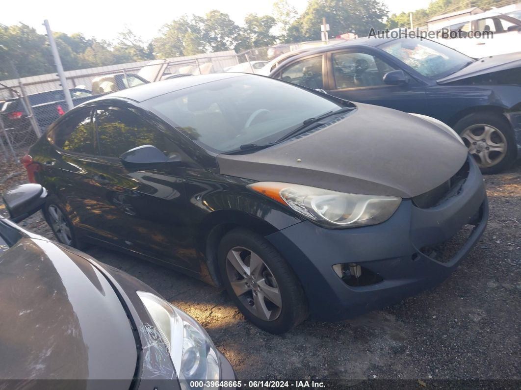 2013 Hyundai Elantra Gls Black vin: KMHDH4AE8DU626210