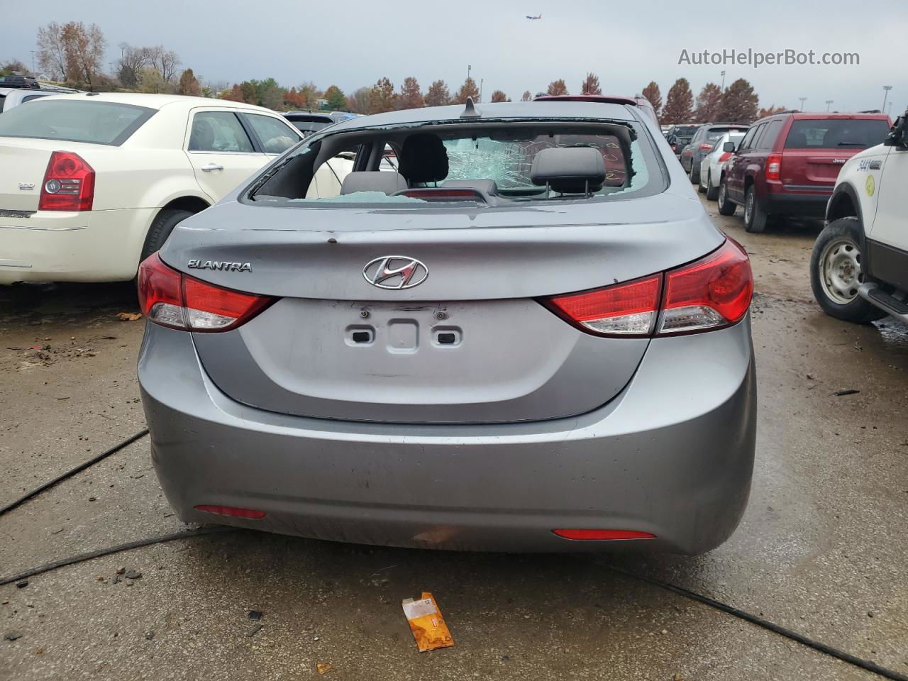 2013 Hyundai Elantra Gls Gray vin: KMHDH4AE8DU631679