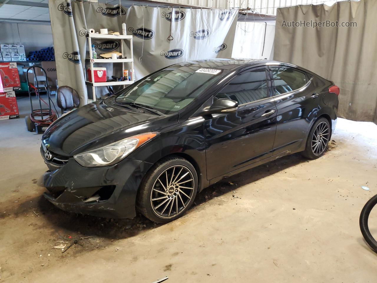 2013 Hyundai Elantra Gls Black vin: KMHDH4AE8DU729014