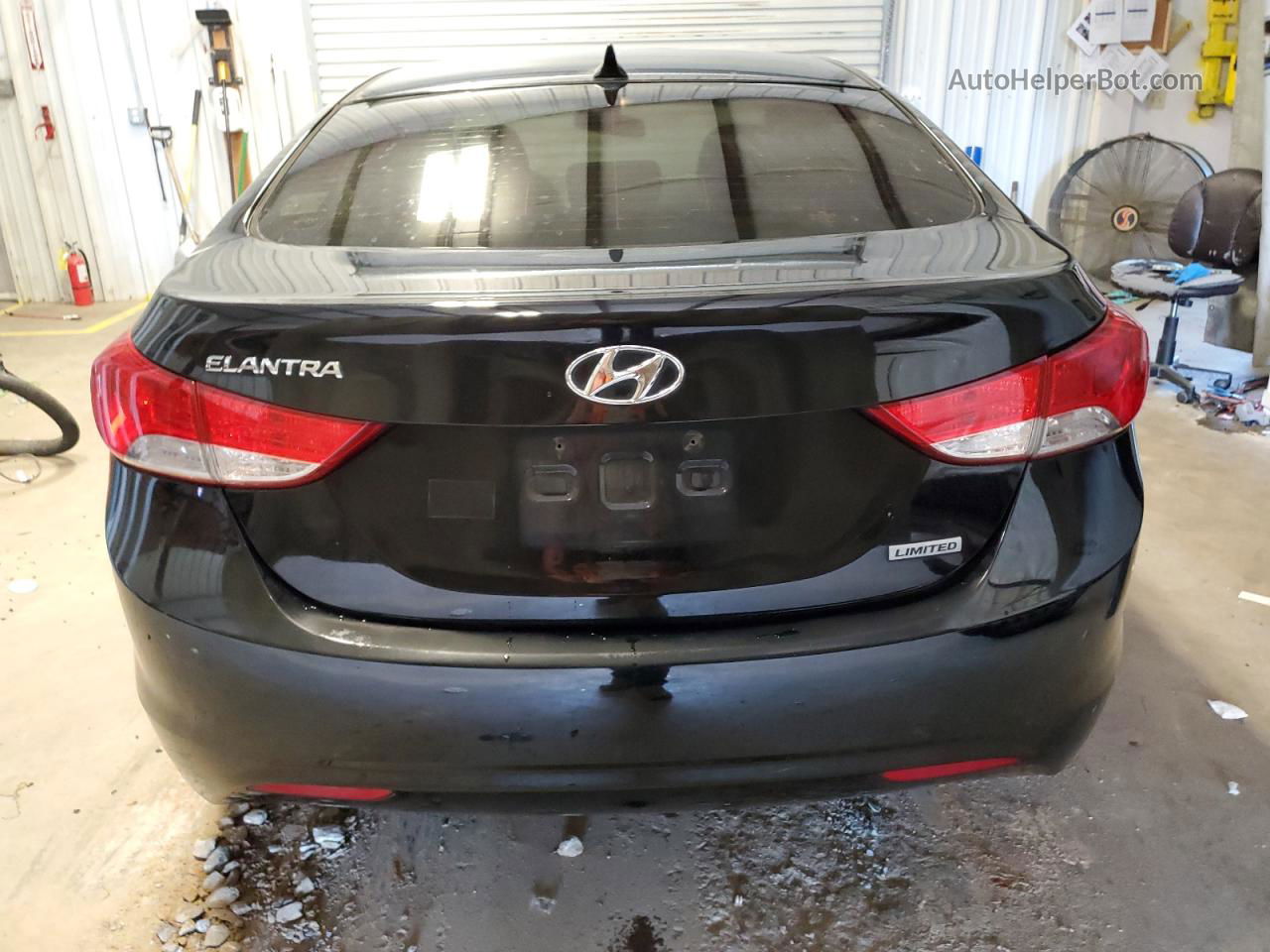 2013 Hyundai Elantra Gls Black vin: KMHDH4AE8DU729014