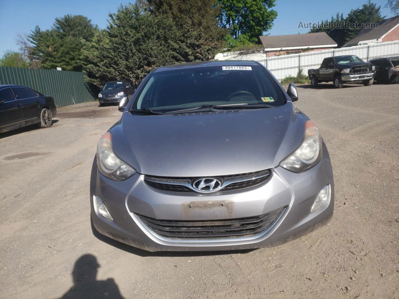 2013 Hyundai Elantra Gls Серебряный vin: KMHDH4AE8DU754706