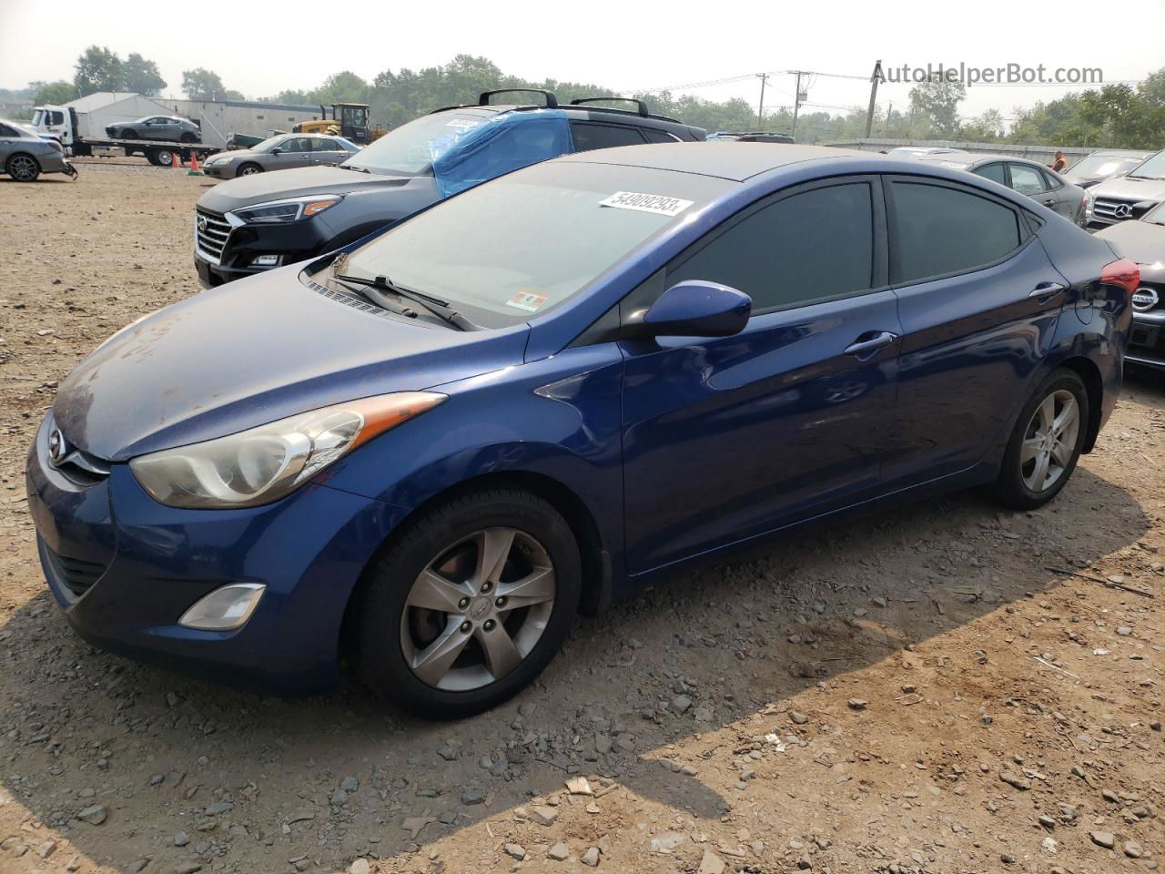 2013 Hyundai Elantra Gls Blue vin: KMHDH4AE8DU761655