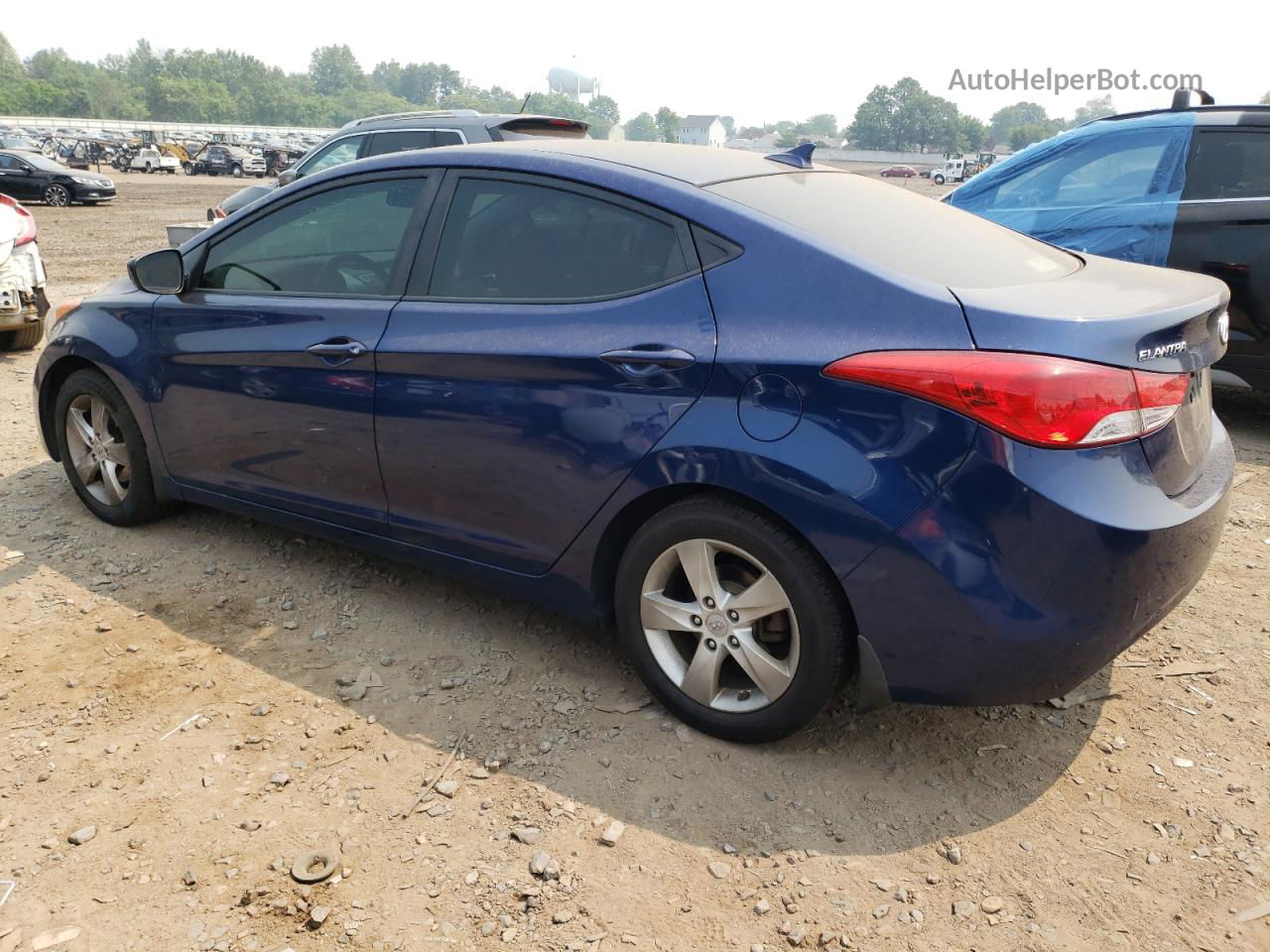 2013 Hyundai Elantra Gls Blue vin: KMHDH4AE8DU761655