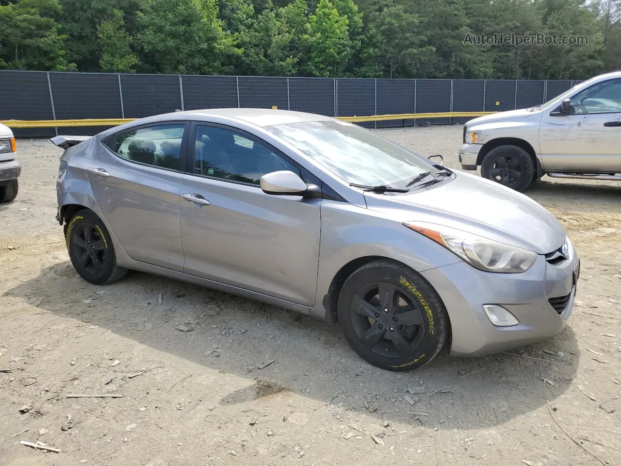 2013 Hyundai Elantra Gls Gray vin: KMHDH4AE8DU775474