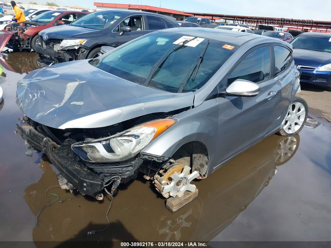 2013 Hyundai Elantra Limited Gray vin: KMHDH4AE8DU906595