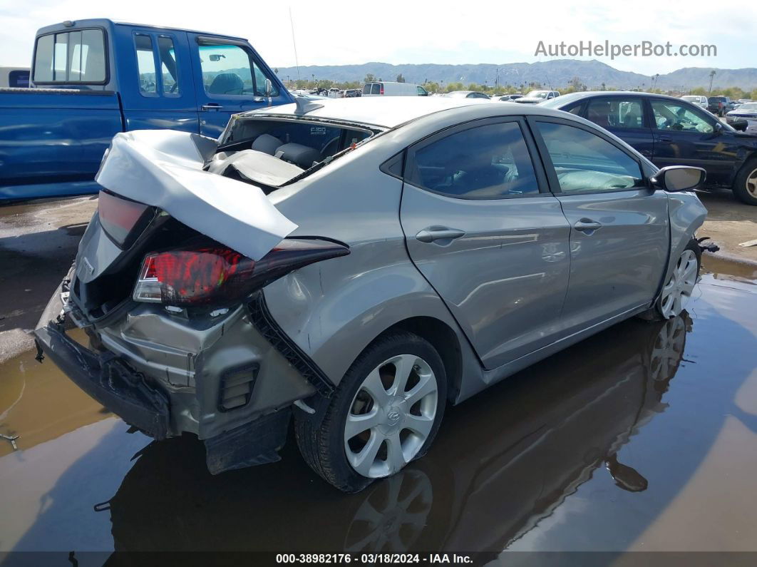 2013 Hyundai Elantra Limited Gray vin: KMHDH4AE8DU906595