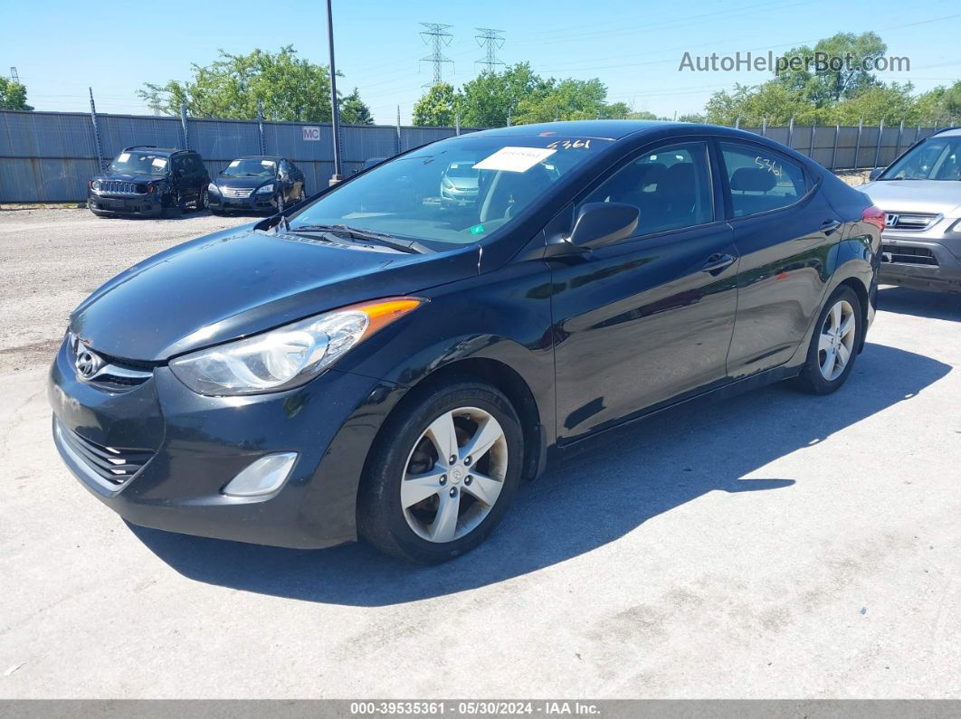 2013 Hyundai Elantra Gls Black vin: KMHDH4AE8DU927186