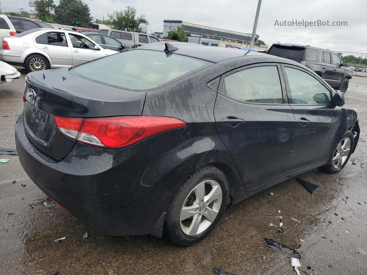 2013 Hyundai Elantra Gls Черный vin: KMHDH4AE8DU930962