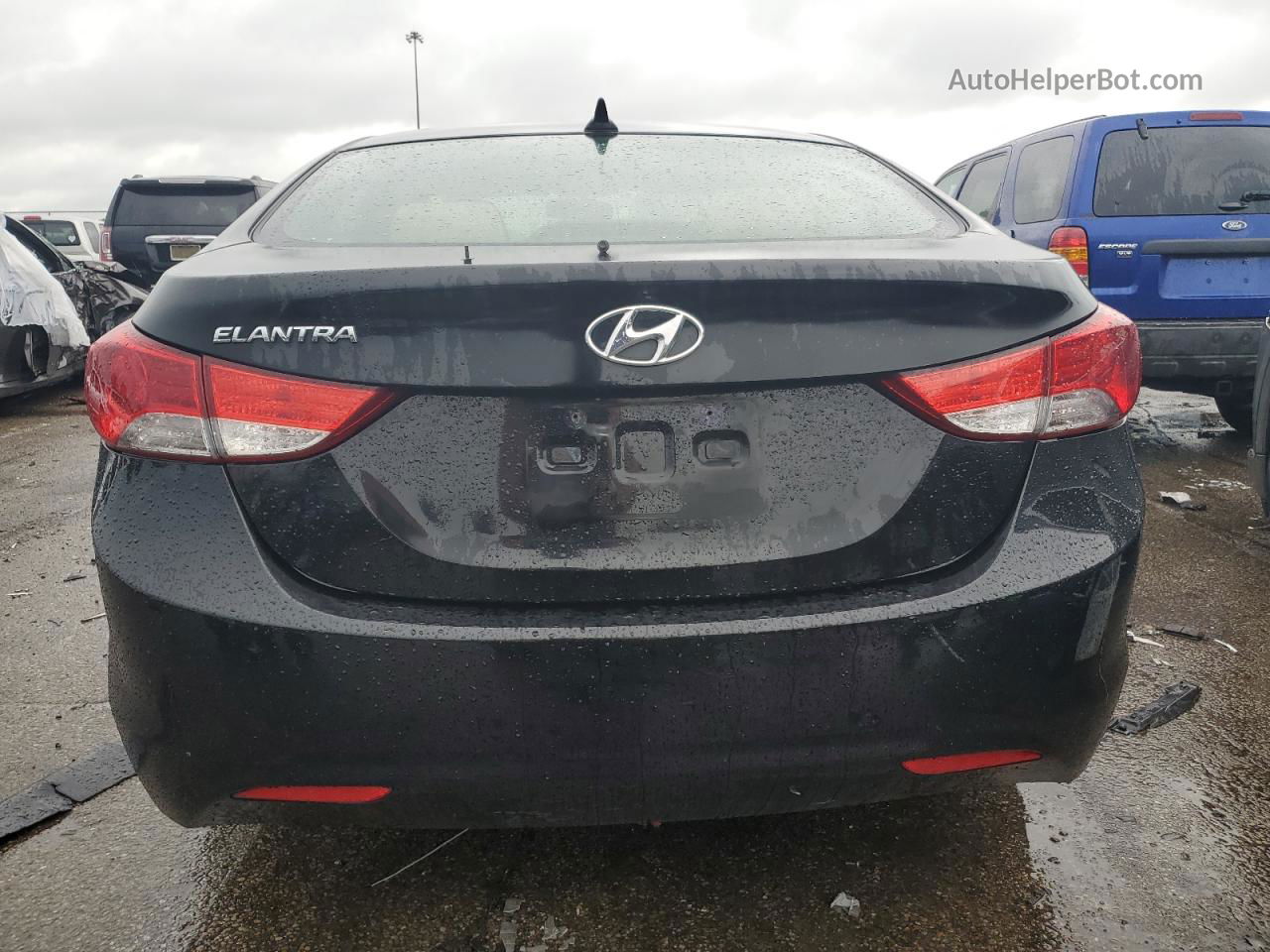 2013 Hyundai Elantra Gls Black vin: KMHDH4AE8DU930962