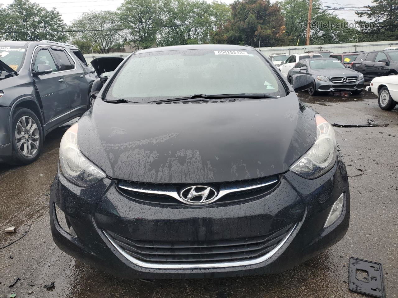 2013 Hyundai Elantra Gls Черный vin: KMHDH4AE8DU930962