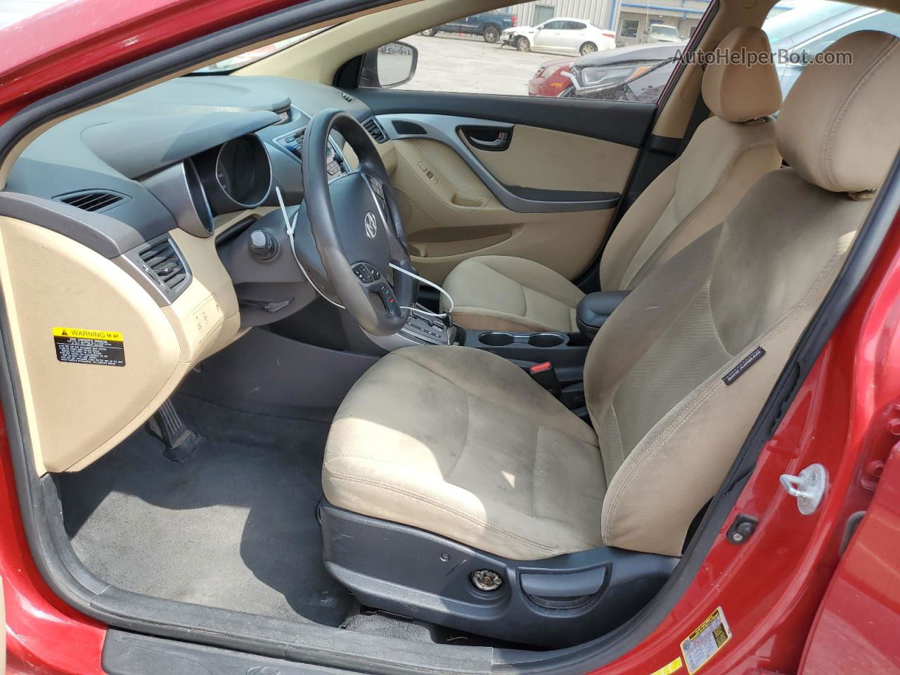 2013 Hyundai Elantra Gls Red vin: KMHDH4AE8DU997058