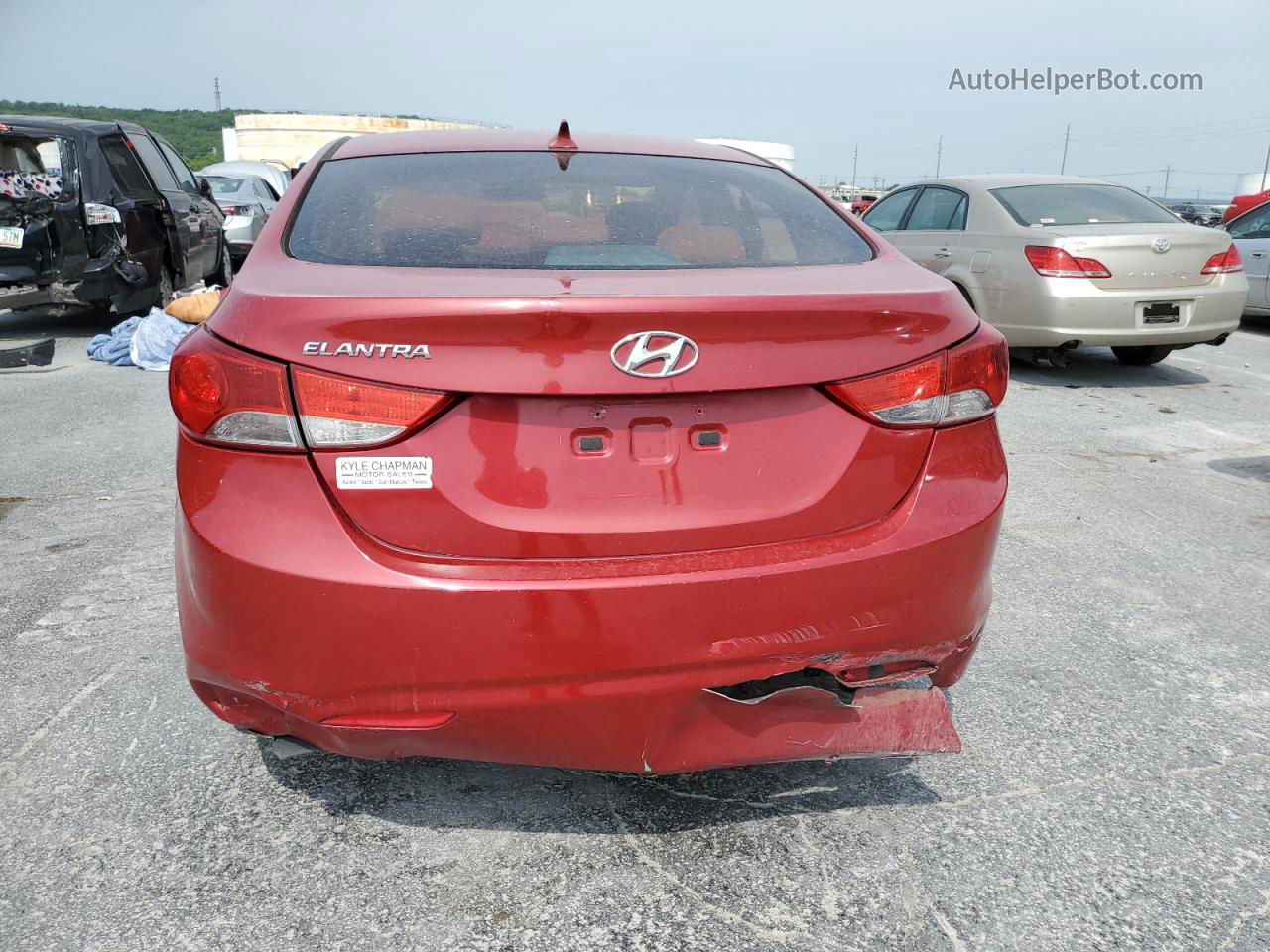 2013 Hyundai Elantra Gls Red vin: KMHDH4AE8DU997058