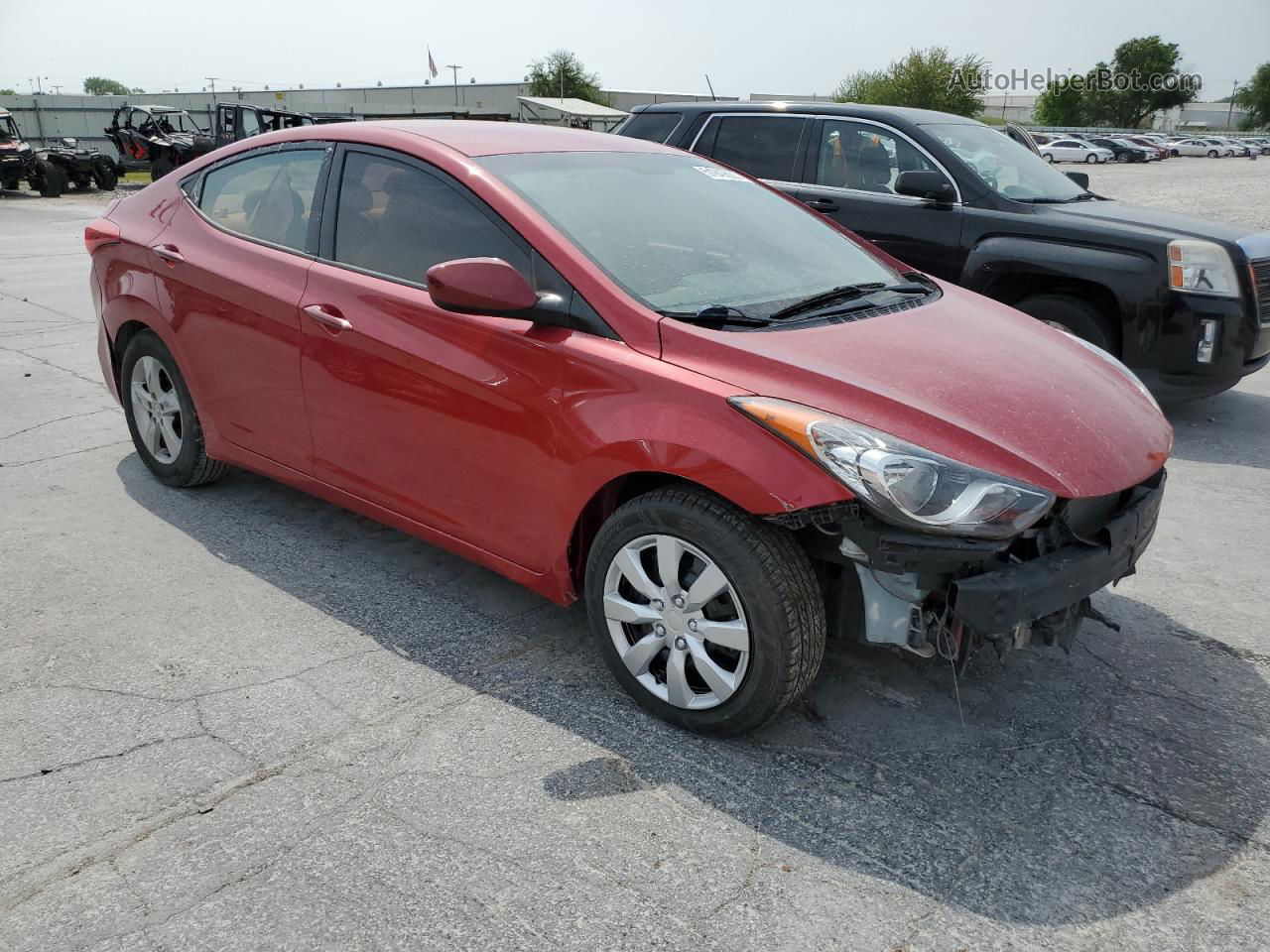 2013 Hyundai Elantra Gls Red vin: KMHDH4AE8DU997058