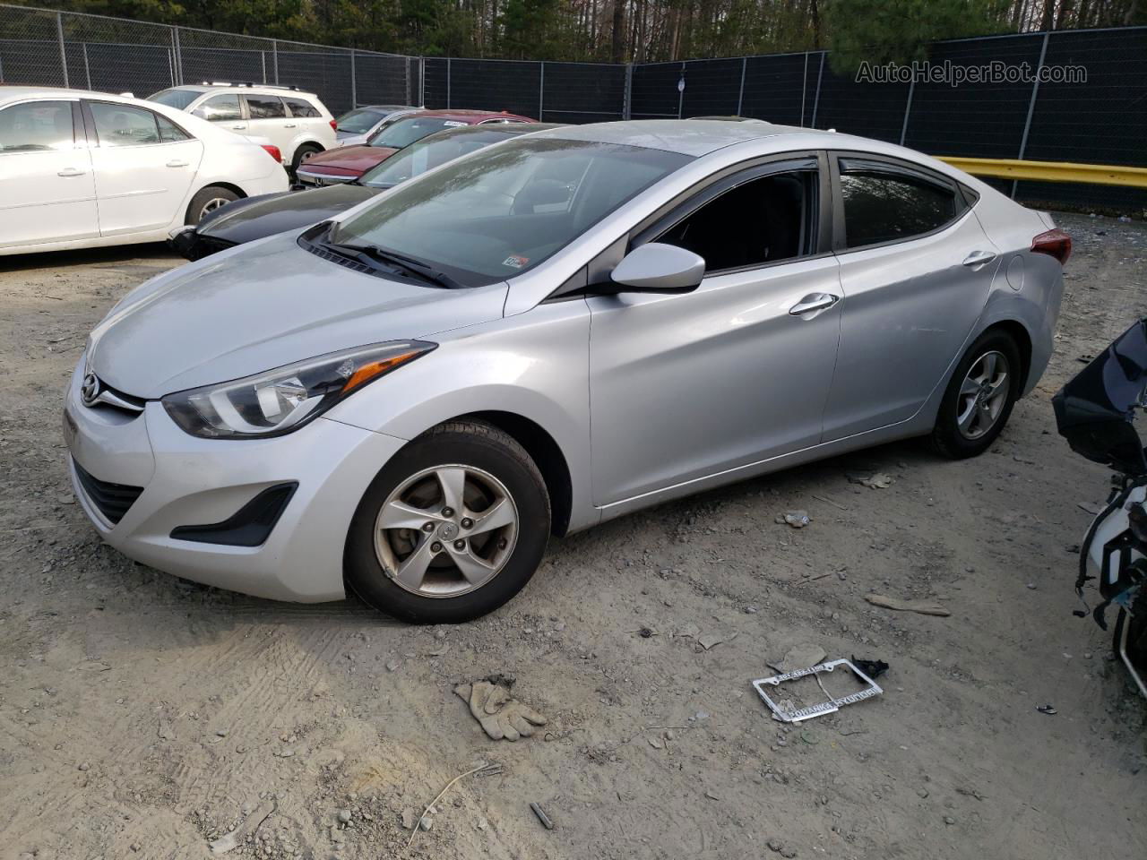 2014 Hyundai Elantra Se Silver vin: KMHDH4AE8EU029608