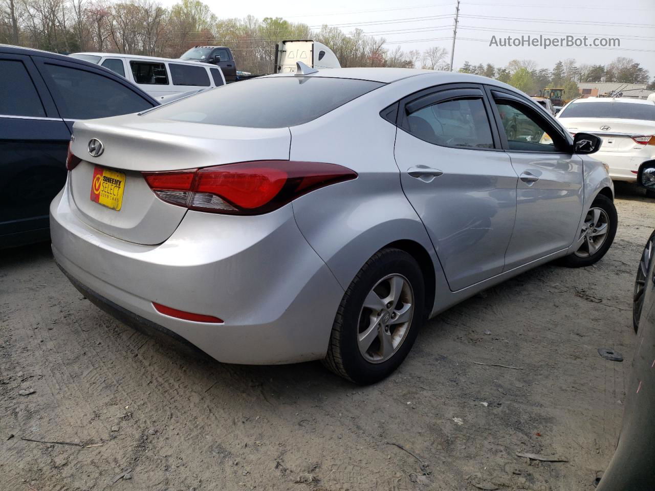 2014 Hyundai Elantra Se Silver vin: KMHDH4AE8EU029608