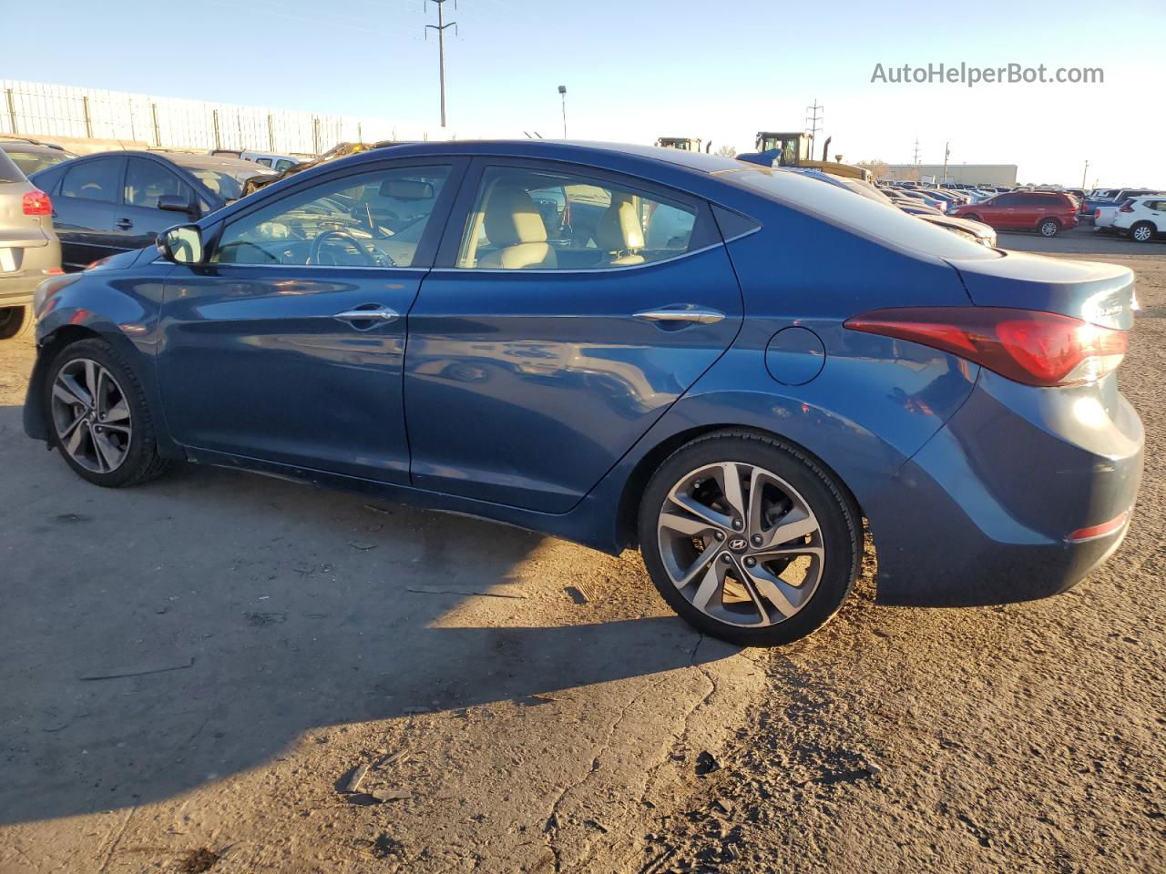 2014 Hyundai Elantra Se Синий vin: KMHDH4AE8EU036851