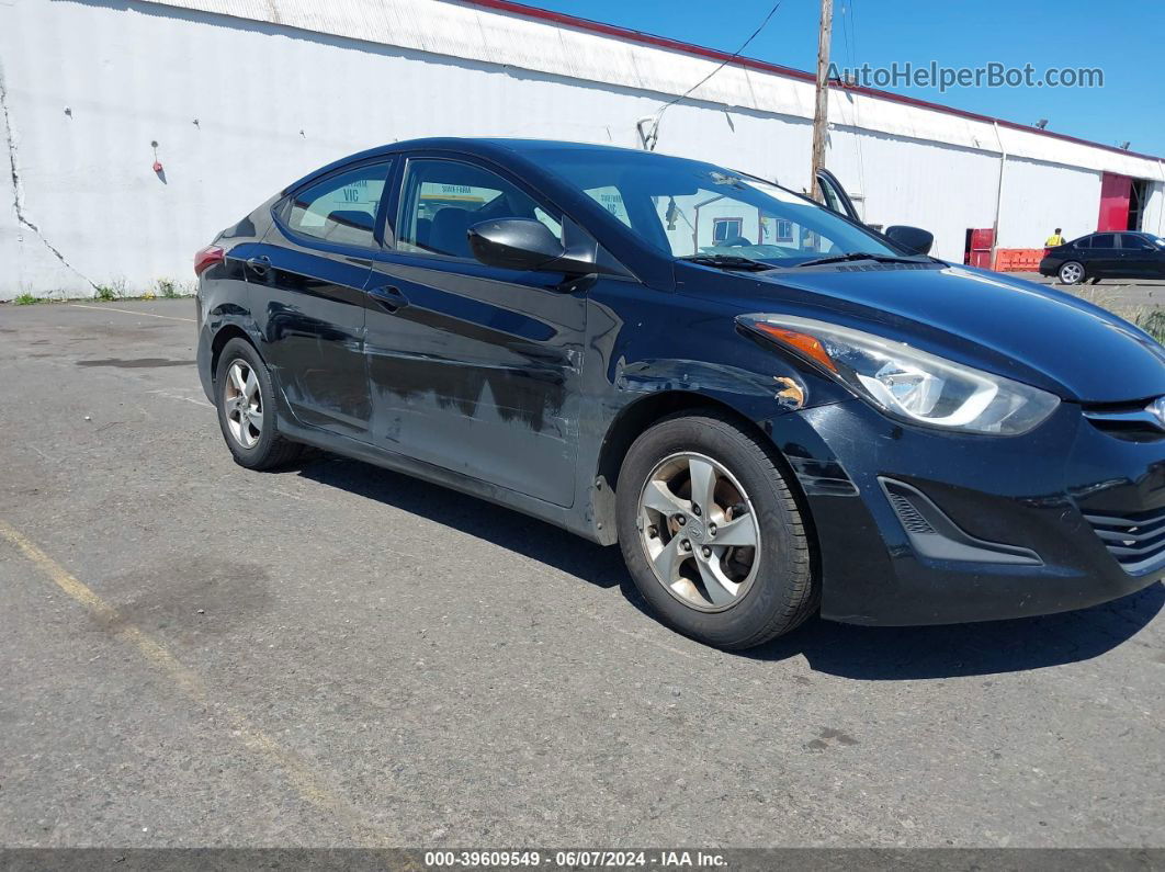 2014 Hyundai Elantra Se Black vin: KMHDH4AE8EU071941