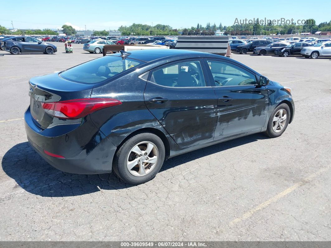 2014 Hyundai Elantra Se Black vin: KMHDH4AE8EU071941