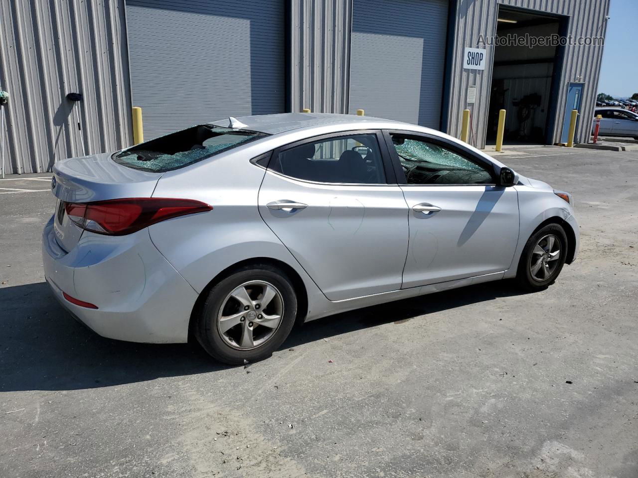 2014 Hyundai Elantra Se Silver vin: KMHDH4AE8EU073026