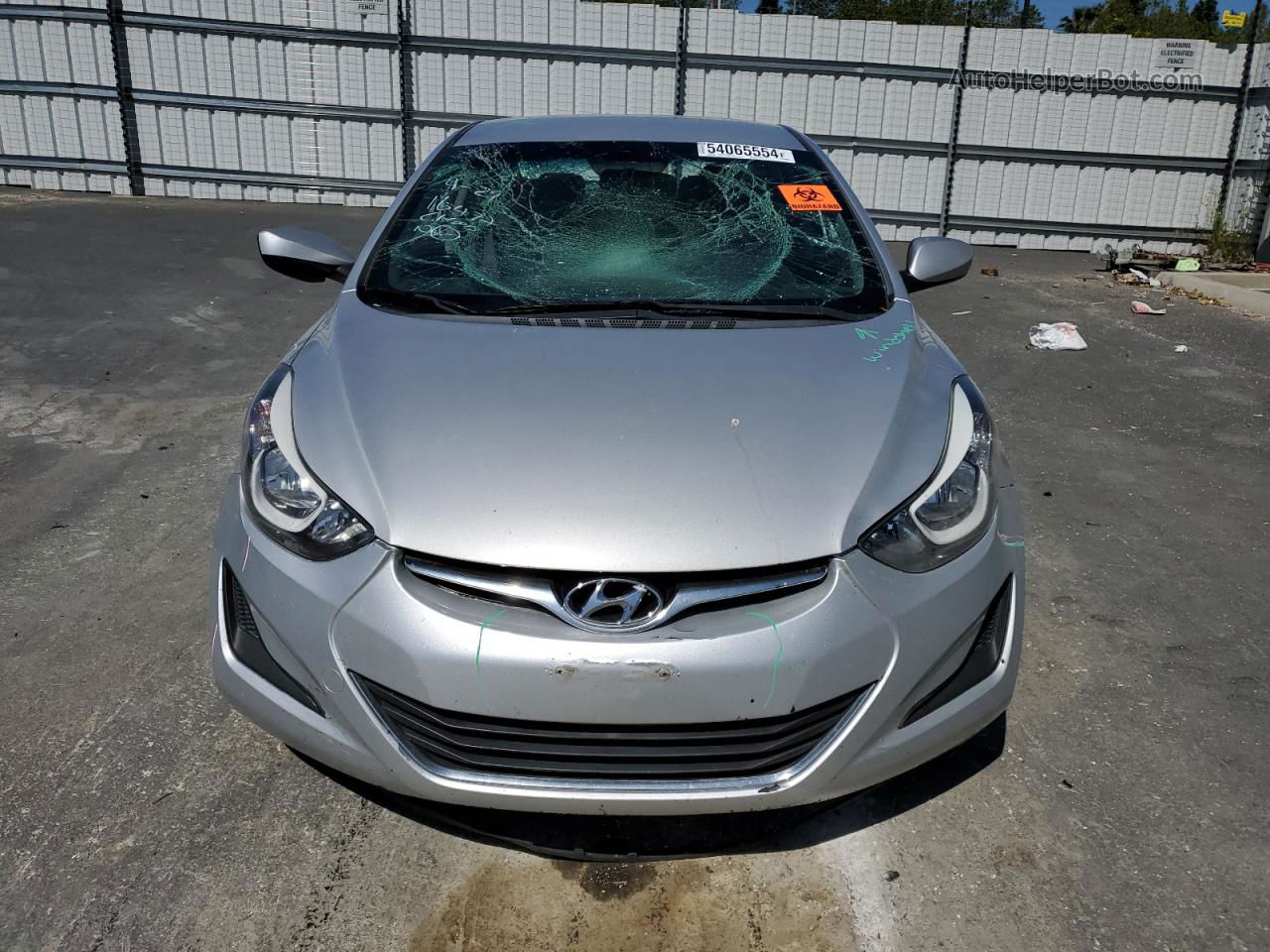 2014 Hyundai Elantra Se Silver vin: KMHDH4AE8EU073026