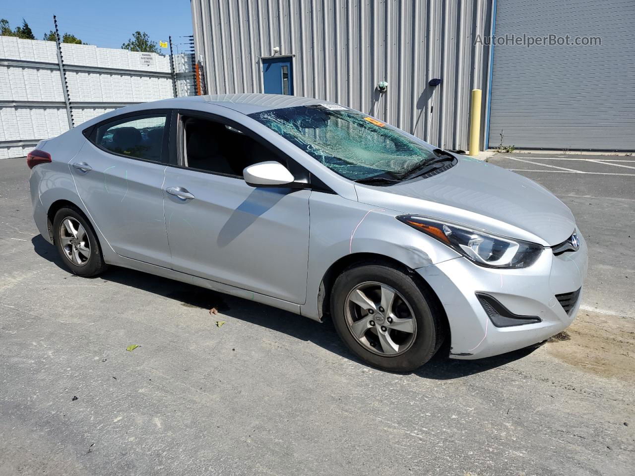 2014 Hyundai Elantra Se Silver vin: KMHDH4AE8EU073026