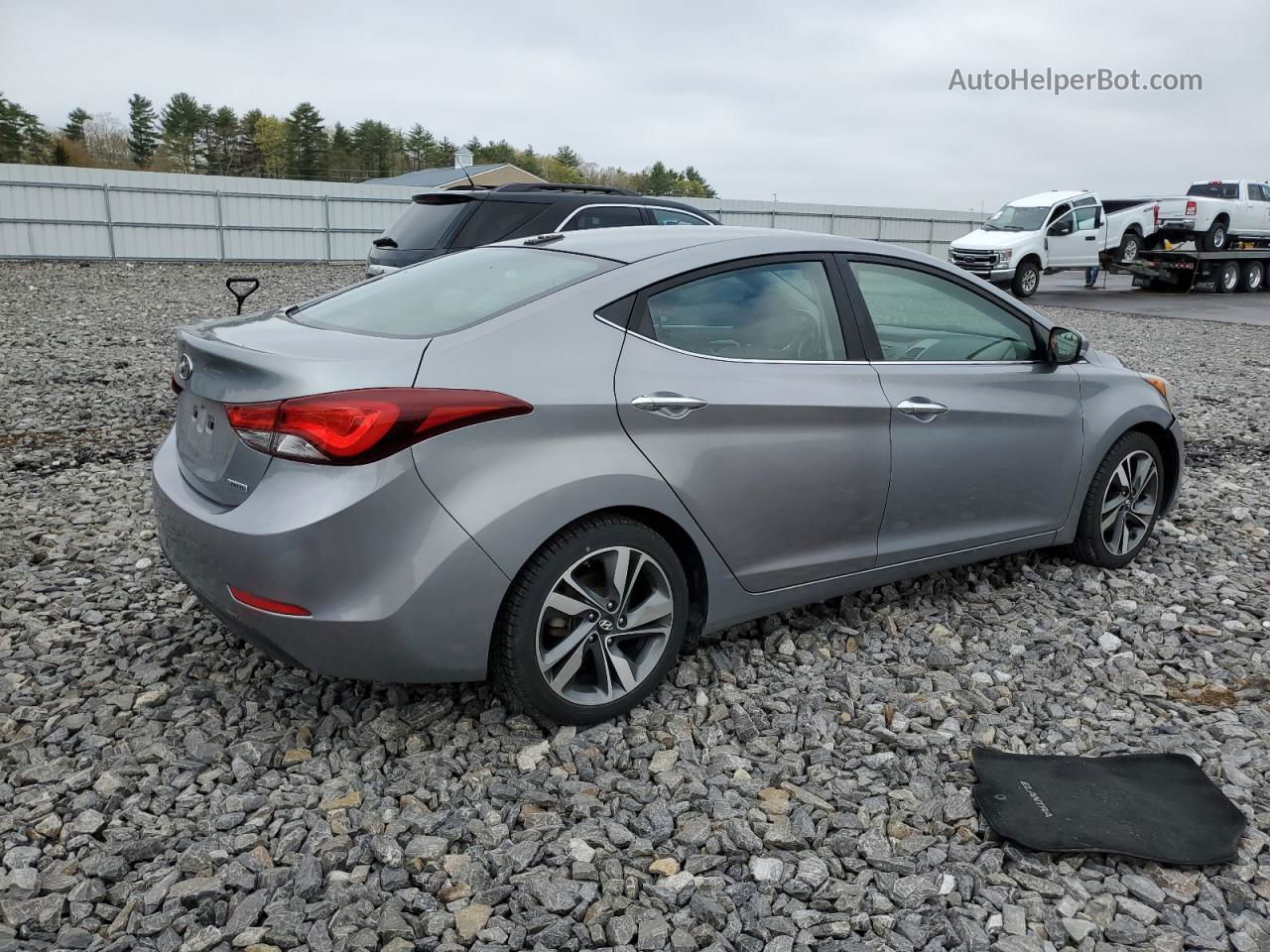 2014 Hyundai Elantra Se Gray vin: KMHDH4AE8EU099562