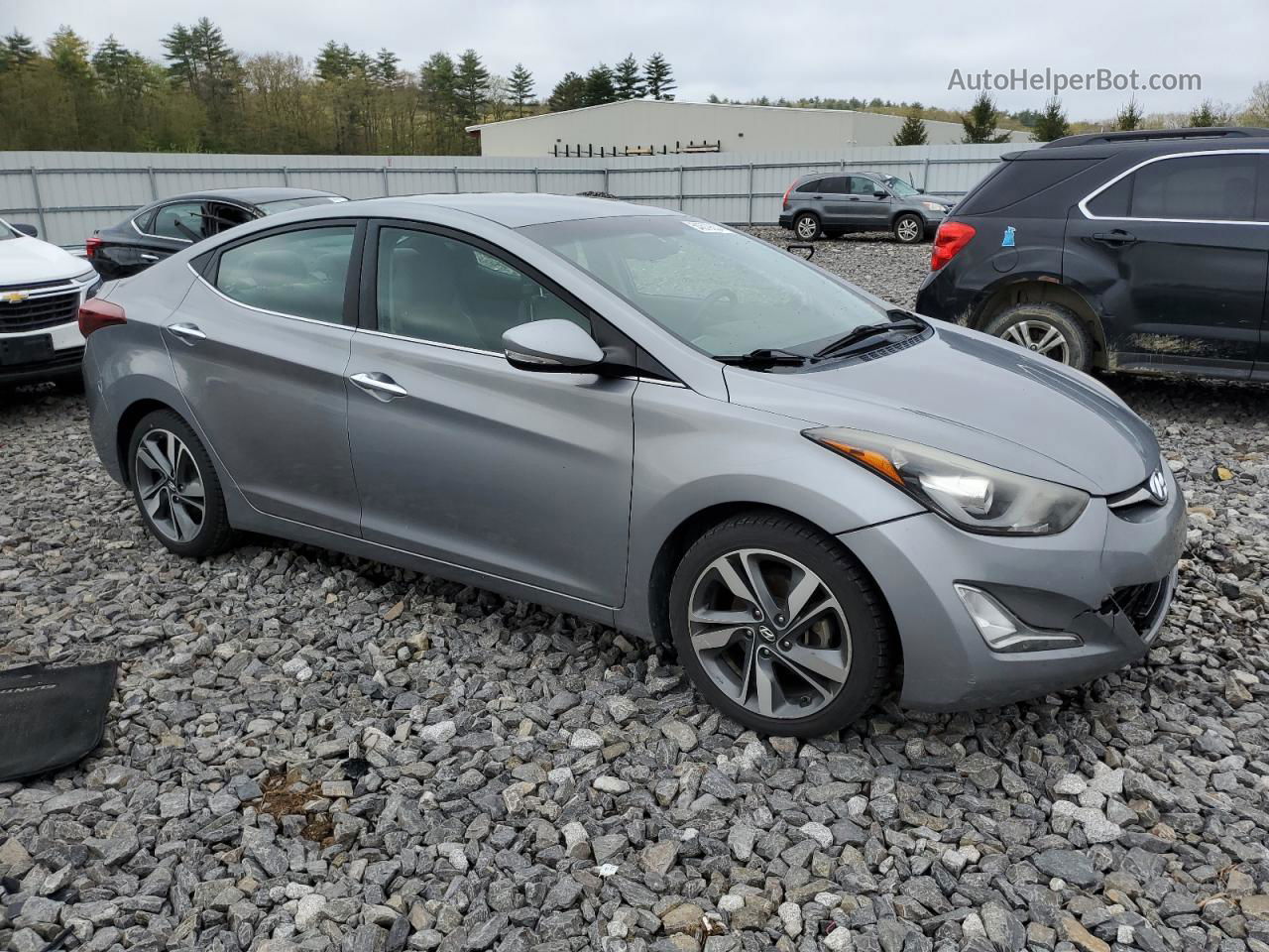 2014 Hyundai Elantra Se Gray vin: KMHDH4AE8EU099562