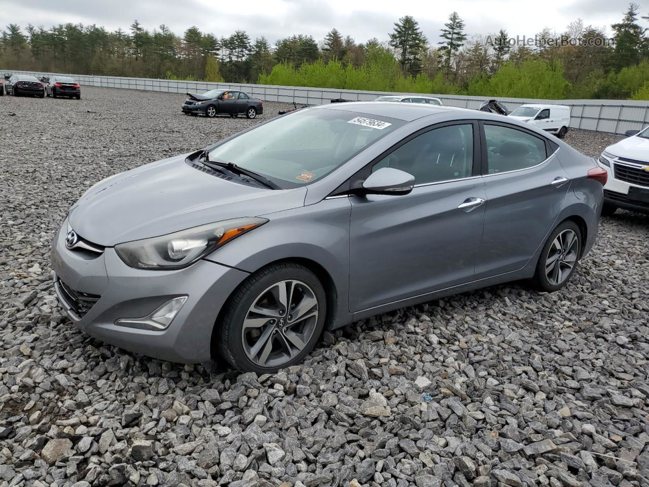 2014 Hyundai Elantra Se Gray vin: KMHDH4AE8EU099562