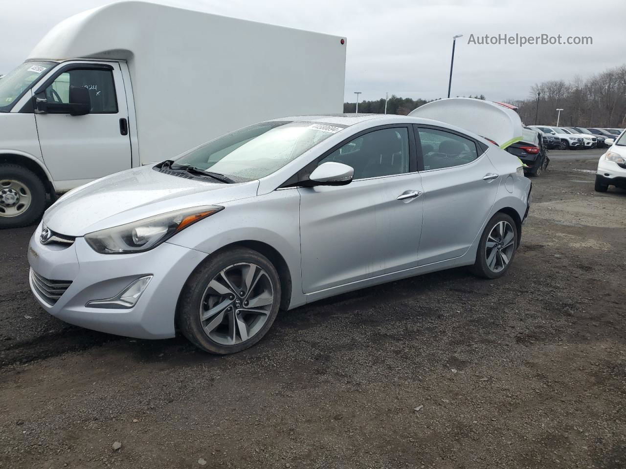 2014 Hyundai Elantra Se Silver vin: KMHDH4AE8EU103027