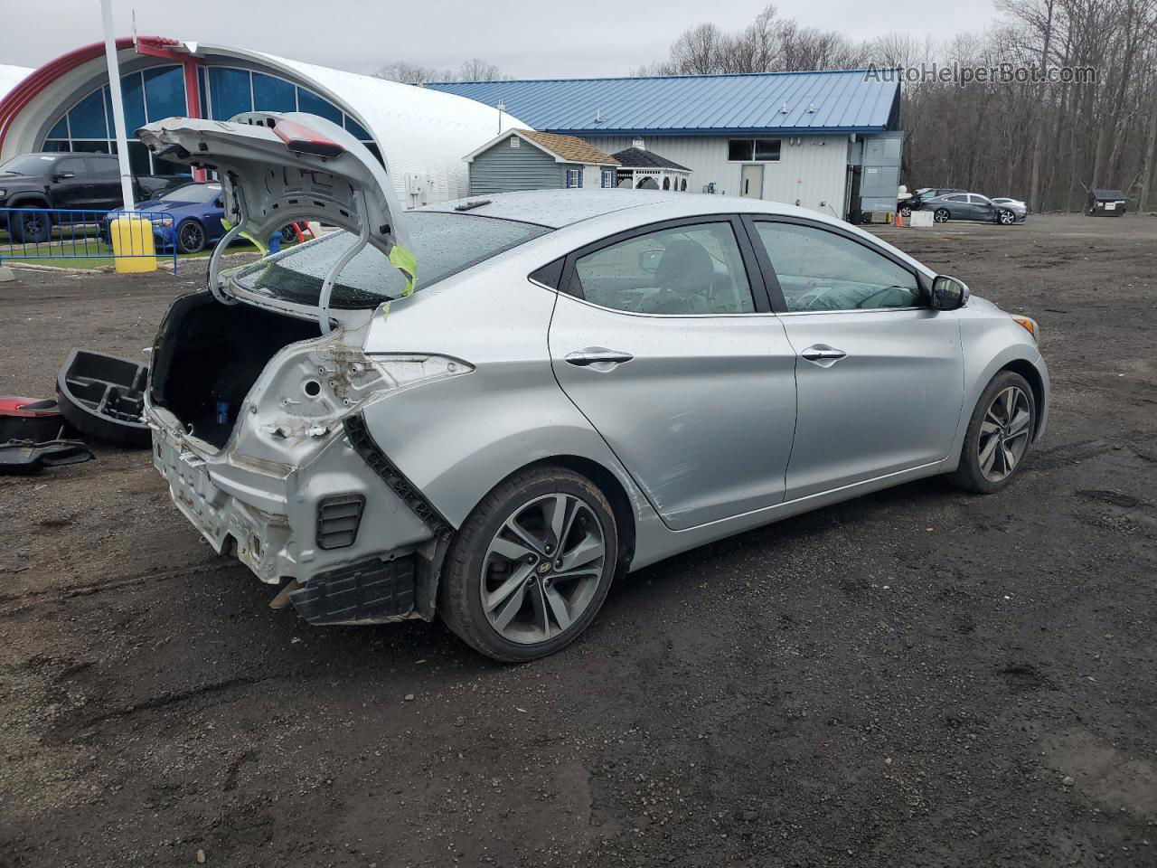 2014 Hyundai Elantra Se Silver vin: KMHDH4AE8EU103027