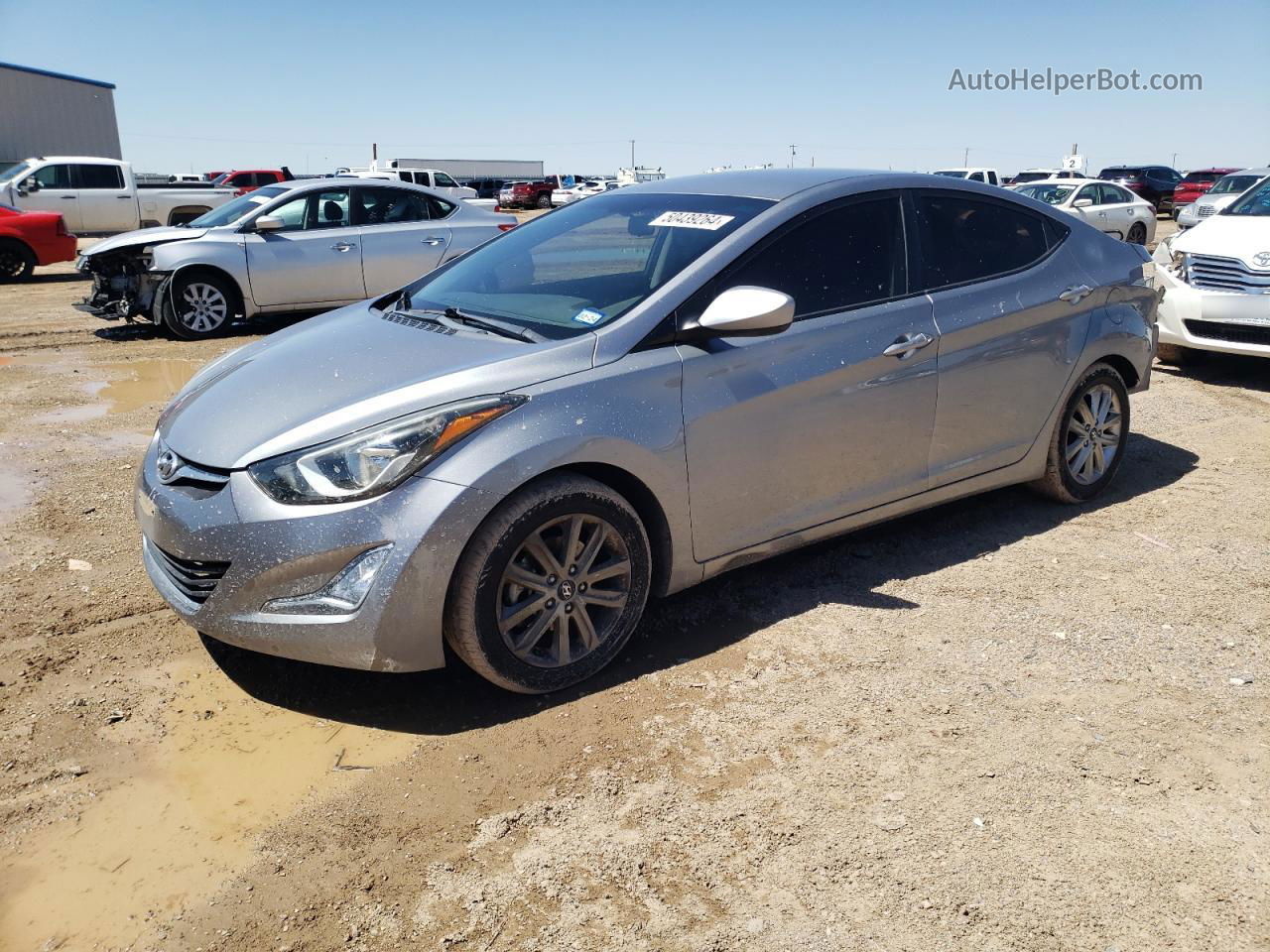 2014 Hyundai Elantra Se Silver vin: KMHDH4AE8EU155922