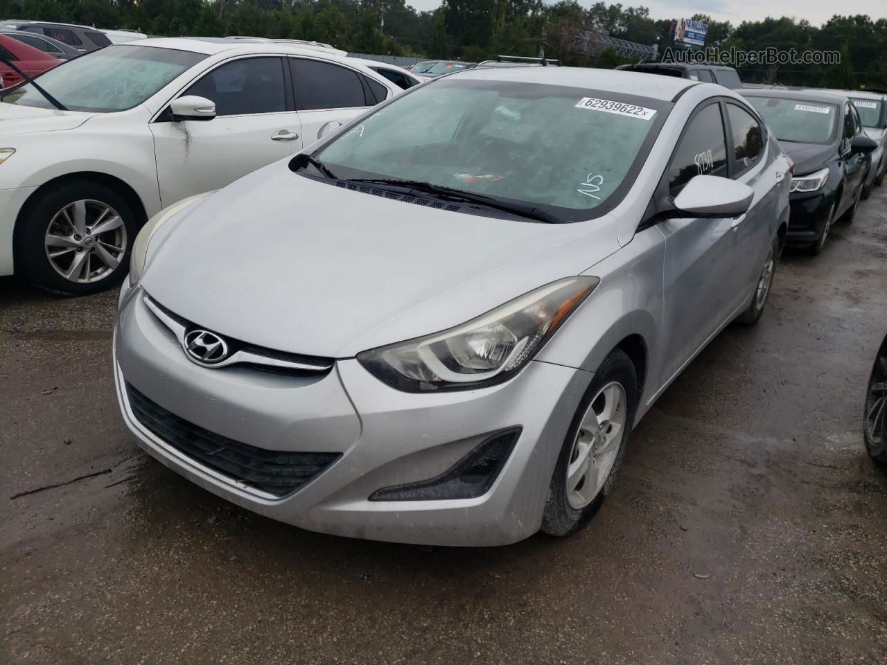 2014 Hyundai Elantra Se Серебряный vin: KMHDH4AE8EU184756