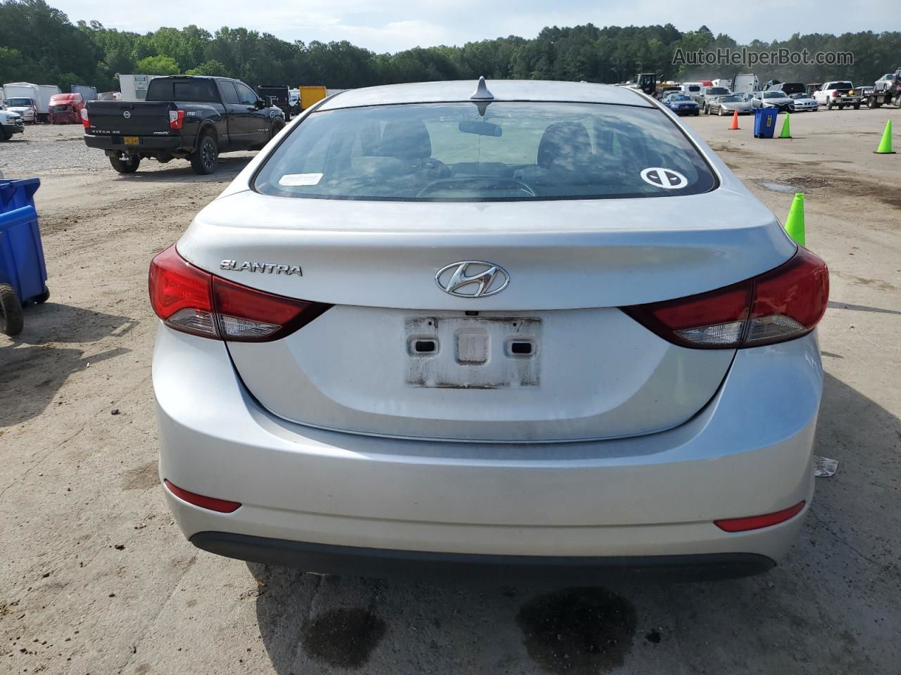 2014 Hyundai Elantra Se Silver vin: KMHDH4AE8EU210479