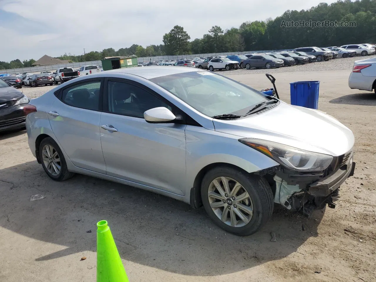 2014 Hyundai Elantra Se Silver vin: KMHDH4AE8EU210479