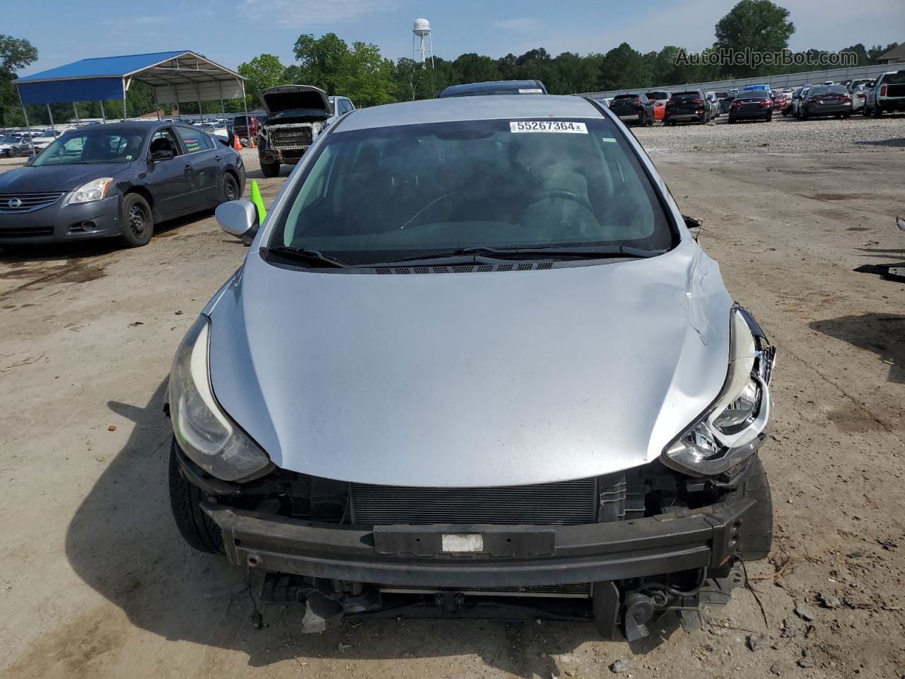 2014 Hyundai Elantra Se Silver vin: KMHDH4AE8EU210479