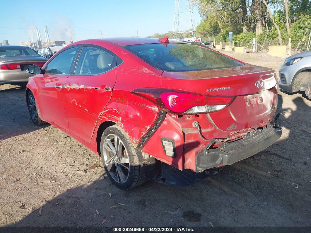 2016 Hyundai Elantra Limited Red vin: KMHDH4AE8GU523096