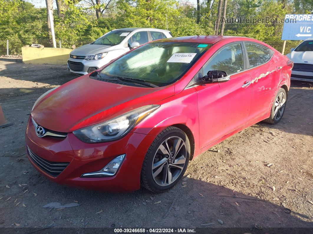 2016 Hyundai Elantra Limited Red vin: KMHDH4AE8GU523096