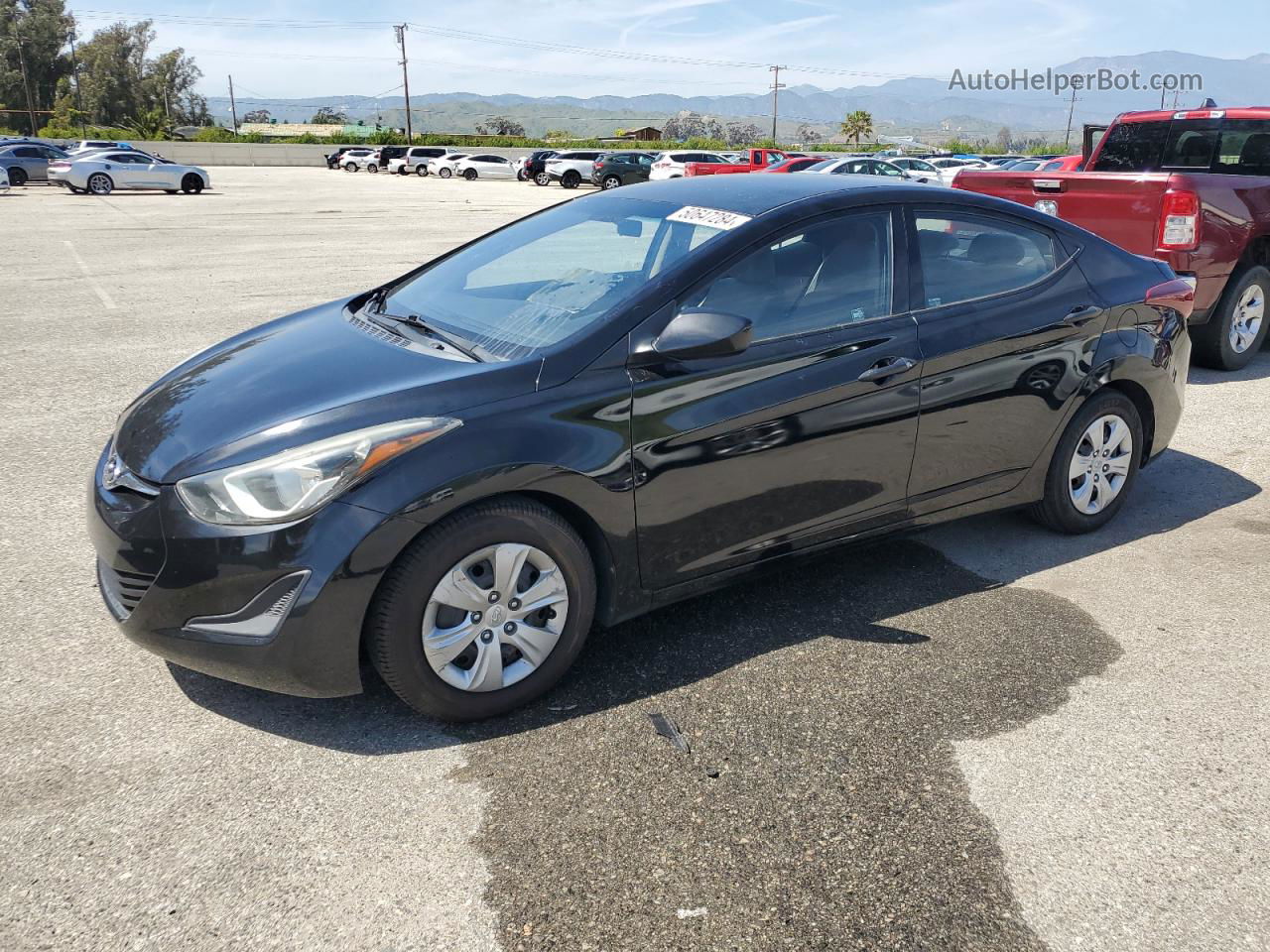 2016 Hyundai Elantra Se Black vin: KMHDH4AE8GU529951