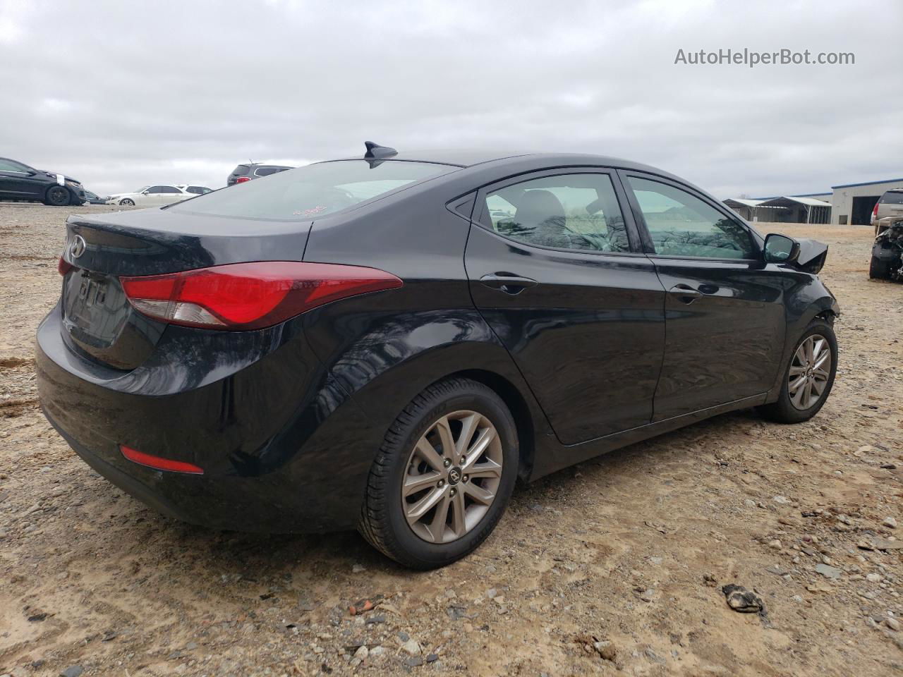 2016 Hyundai Elantra Se Черный vin: KMHDH4AE8GU601909