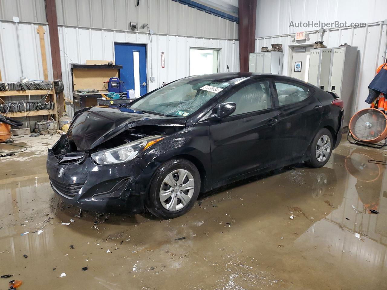 2016 Hyundai Elantra Se Black vin: KMHDH4AE8GU636904