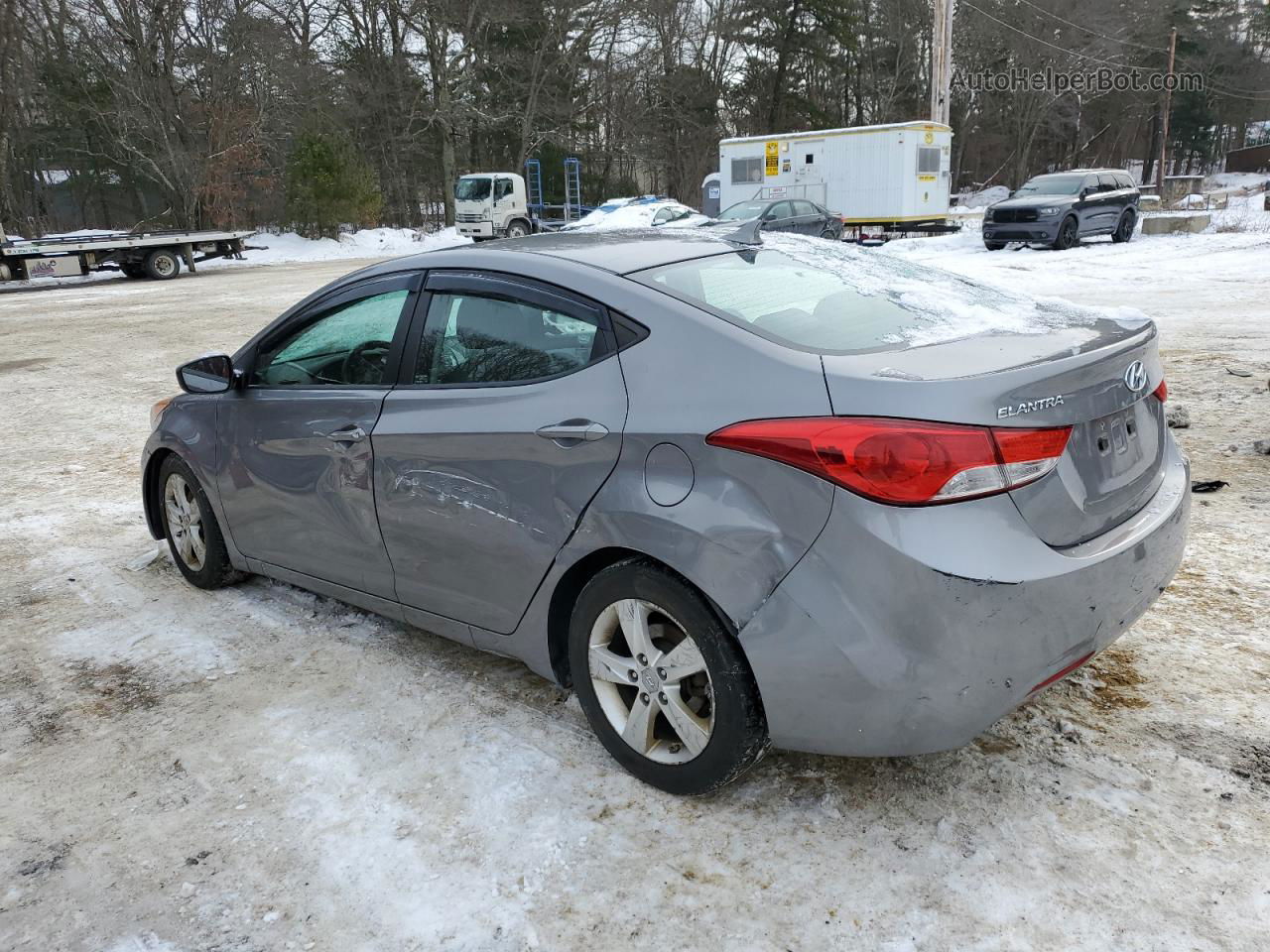 2011 Hyundai Elantra Gls Gray vin: KMHDH4AE9BU082734