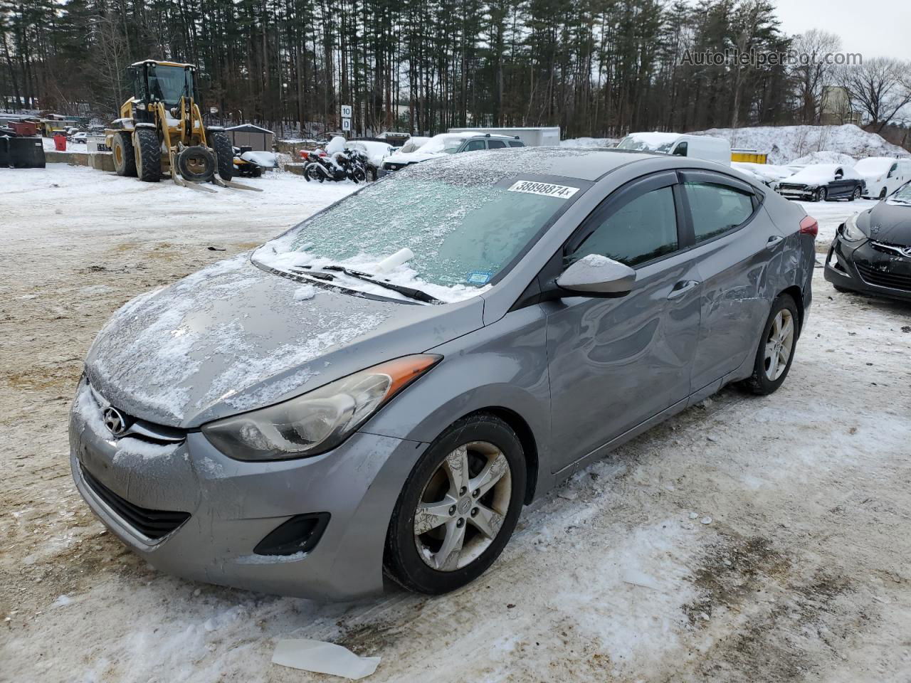 2011 Hyundai Elantra Gls Gray vin: KMHDH4AE9BU082734