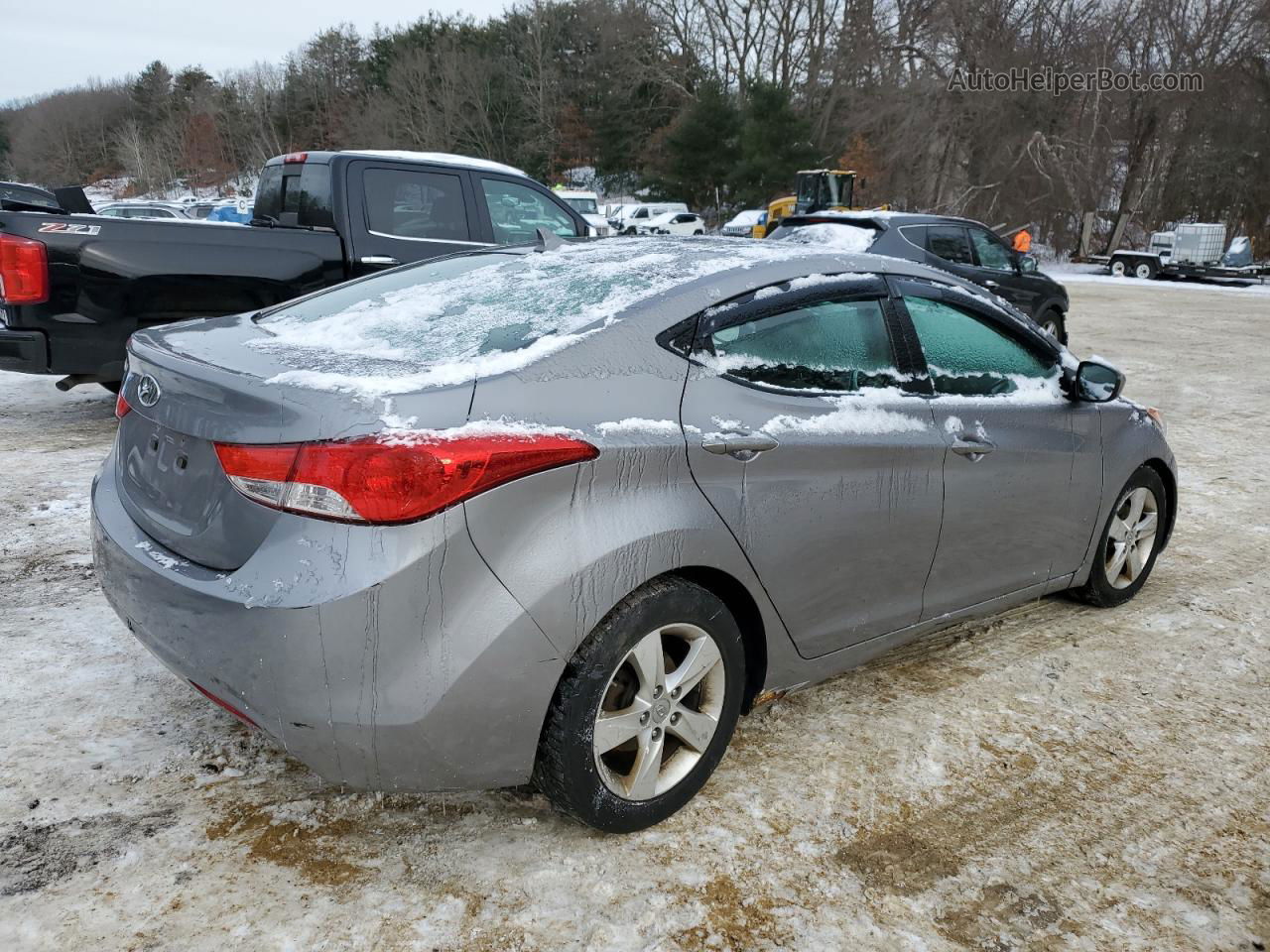 2011 Hyundai Elantra Gls Gray vin: KMHDH4AE9BU082734