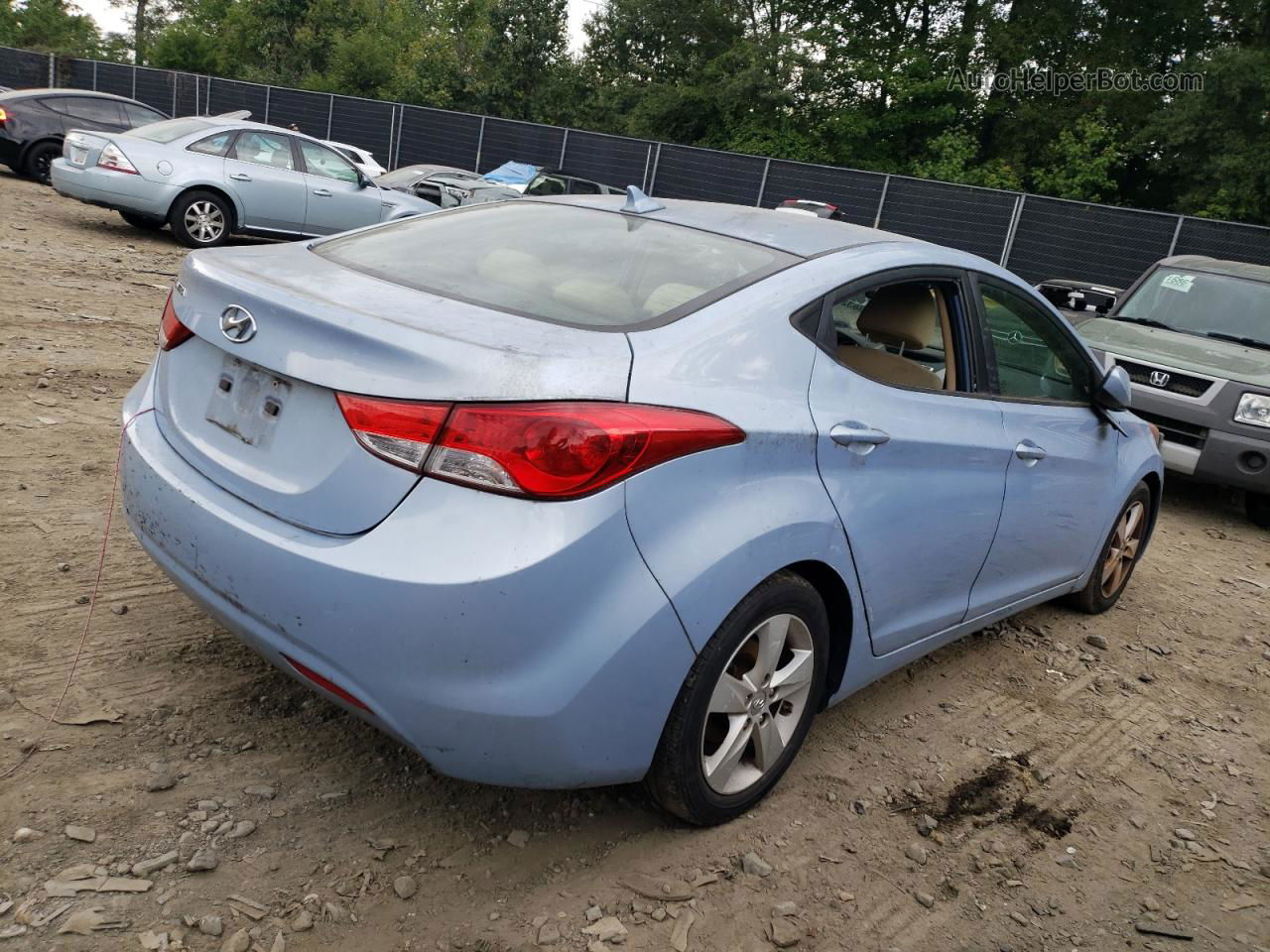 2011 Hyundai Elantra Gls Blue vin: KMHDH4AE9BU093622