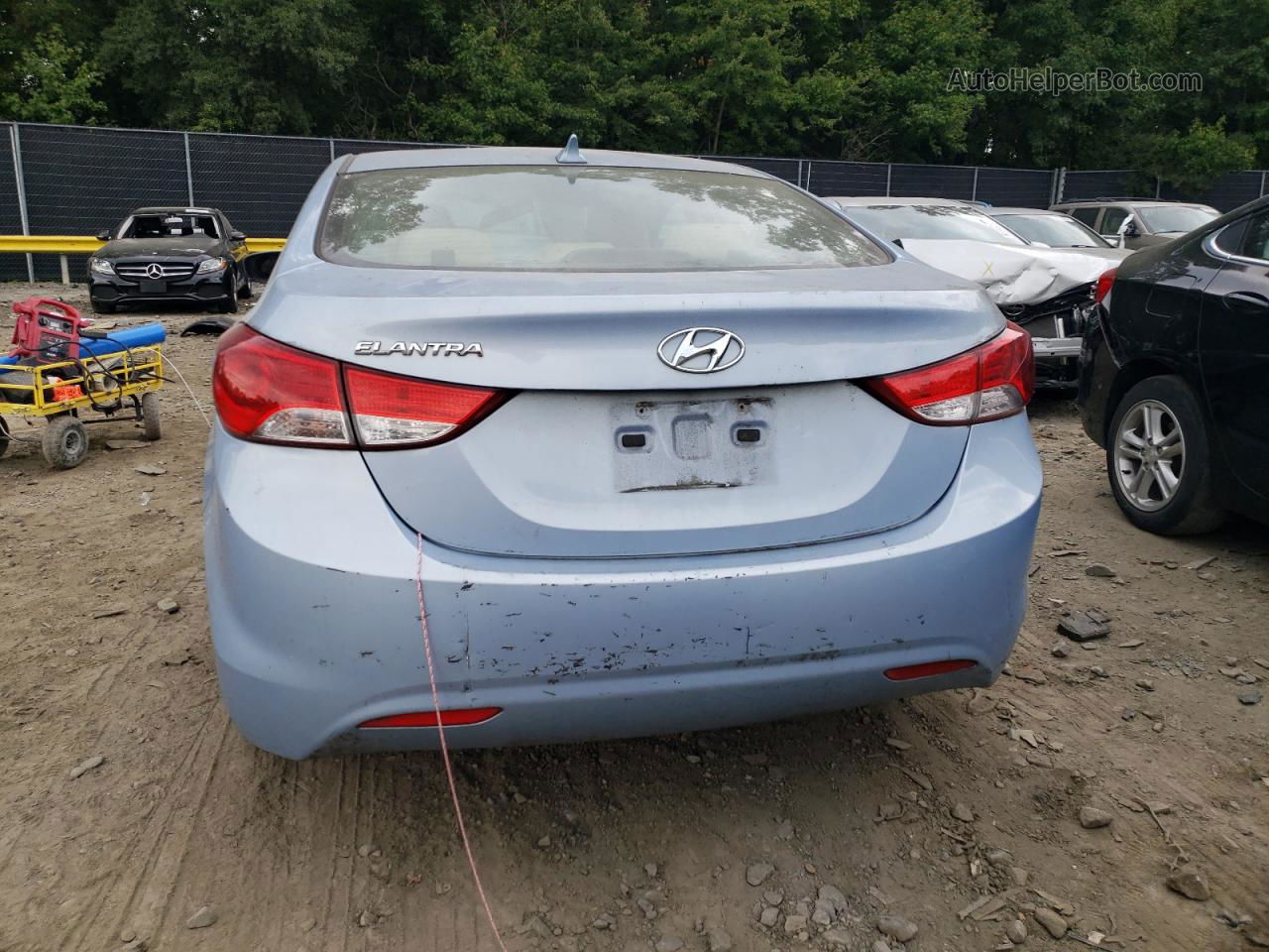 2011 Hyundai Elantra Gls Blue vin: KMHDH4AE9BU093622